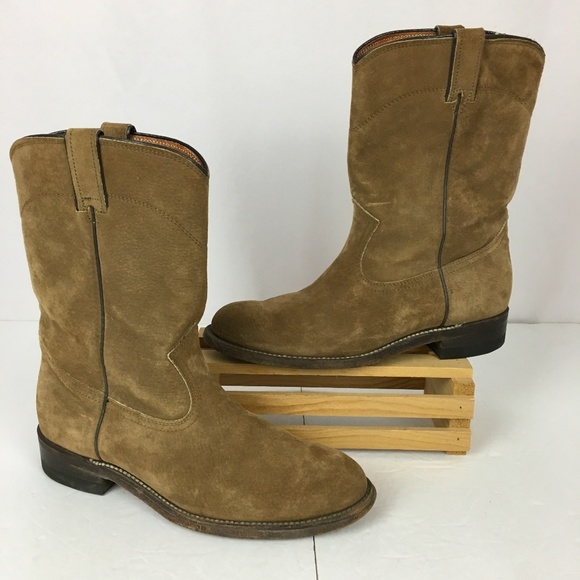 mens suede pull on boots